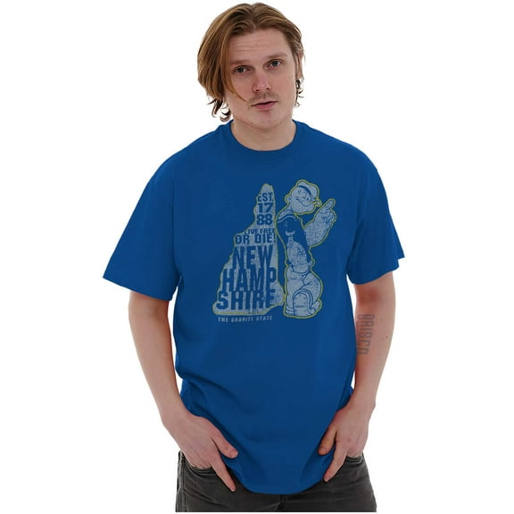 Popeye New Hampshire NH Local State Men's Graphic T Shirt Tees Brisco Brands M