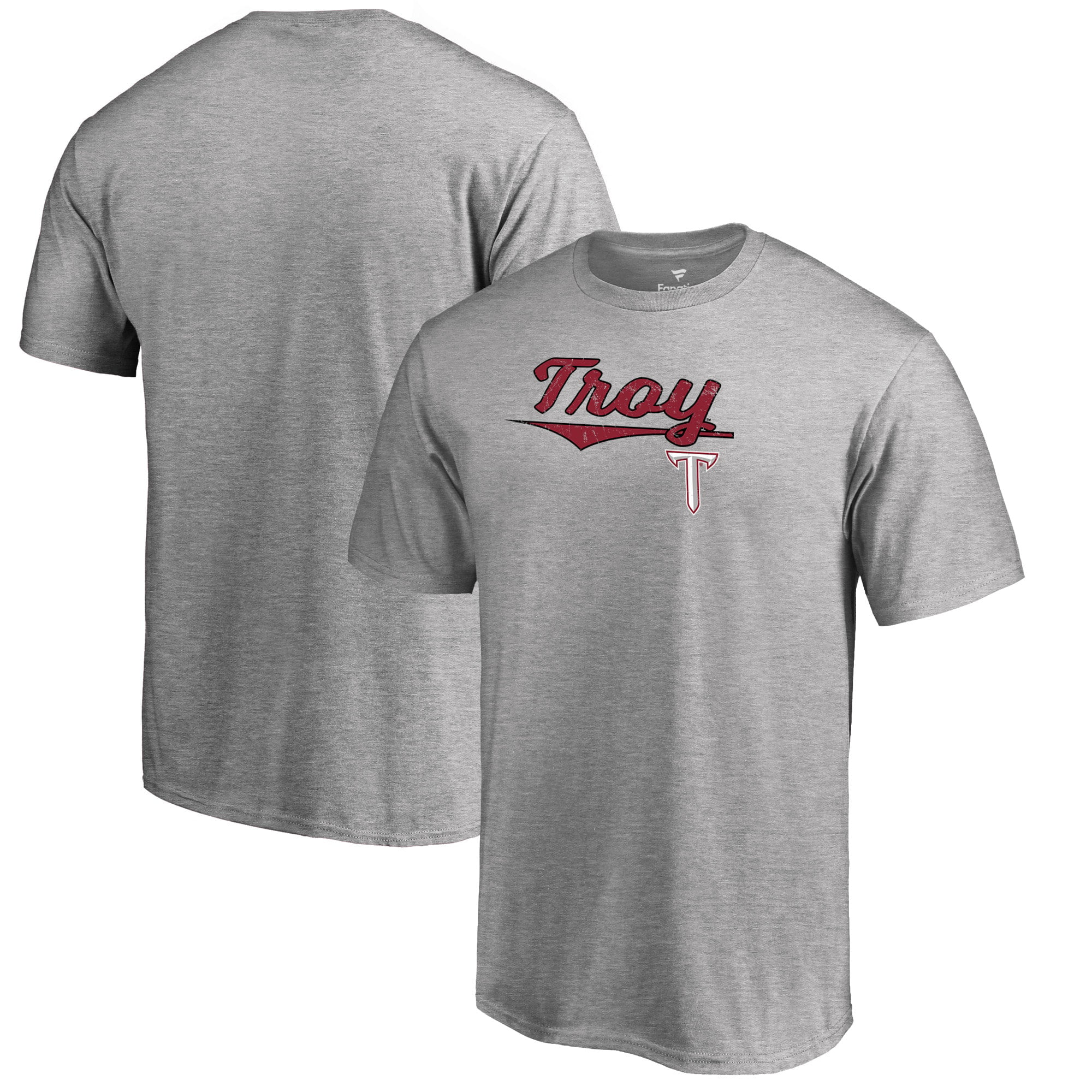 Troy University Trojans School Name Wordmark Text Tee Short Sleeve Adult T-Shirt