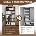 thumbnail image 6 of Metal Bookcase and Bookshelf, 66 in Tall Black Bookshelf with 4 Adjustable Storage Shelves, Large Deep Bookcase for Home, Library, Office, Bedroom, School, 6 of 13