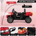 thumbnail image 6 of Infans 12V 2 Seater Ride On UTV Dump Truck Remote w/ Electric Dump Bed & Shovel Red, 6 of 7