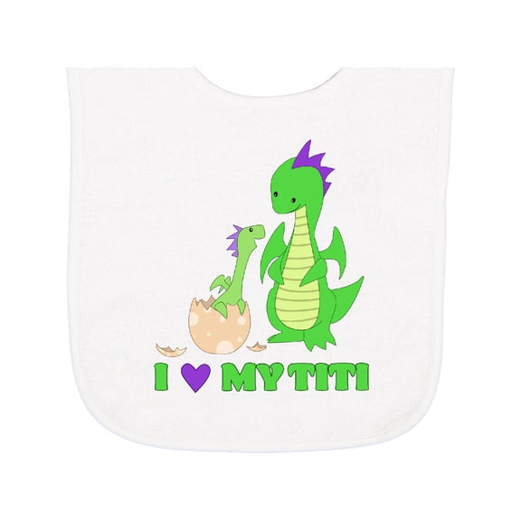 Inktastic I Love My Titi Baby Terry Cloth Bib