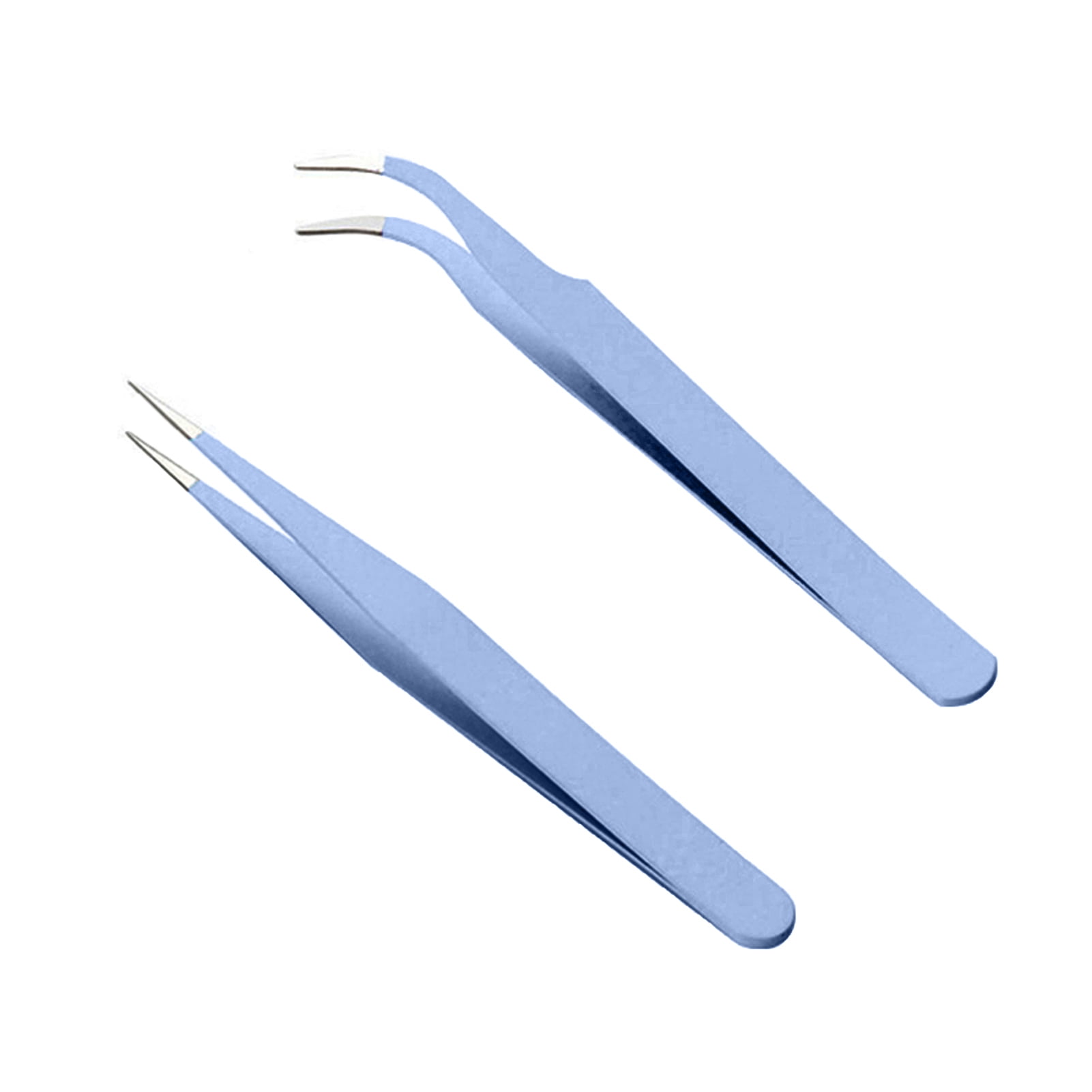 Trayknick 2Pcs DIY Tweezer Multipurpose Clamp Tightly Lightweight Metal Nail Art Sticker
