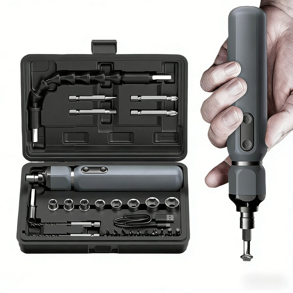 Rechargeable Cordless Electric Screwdriver Power Tool Small Drill for Computer Outdoor Repair