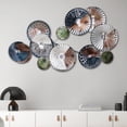 thumbnail image 2 of Accent Collection Modern Metal Multicolor Abstract Shields - Round Wall Art For Cozy Bedroom And Beyond, 2 of 5