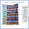 thumbnail image 2 of LHSHID Grandson Gifts from Grandma And Grandpa Gifts for Grandson Grandson Gifts from Grandparents Best Grandson Blanket to My Grandson Christmas Birthday Gift Blanket for Teen Boys Men 60"x80", 2 of 7