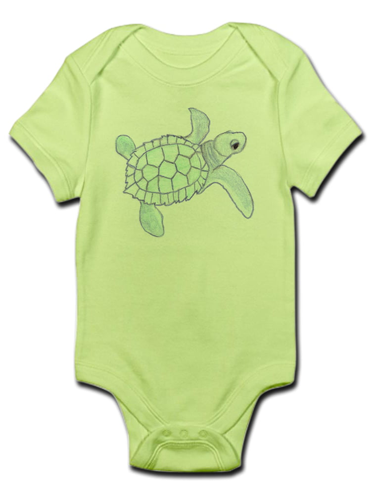 Sea Turtle Galaxy Outer Infant Baby Short Sleeve Romper Jumpsuit Bodysuit