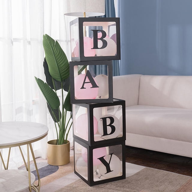 Caja de Globos Colcomx Decoración de Látex Baby Shower Negro