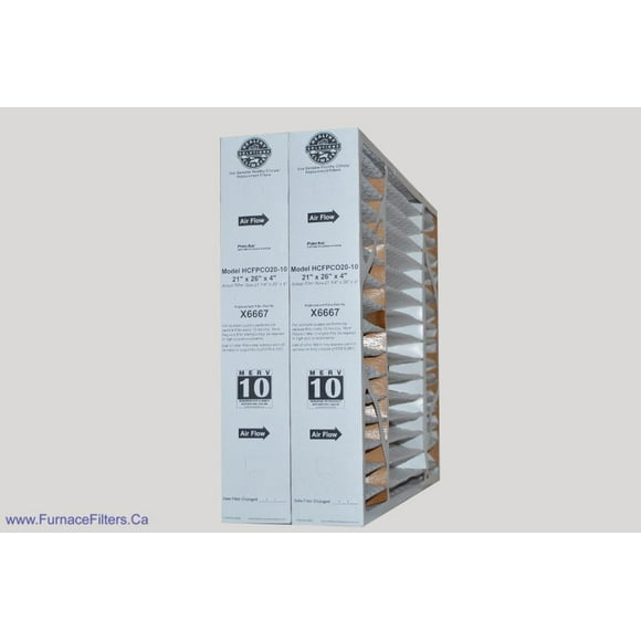 Lennox X6667 Furnace Filter 21x26x4 Healthy Climate MERV 11. Package of 2.