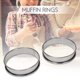 thumbnail image 3 of Anillos para muffins de 4 pulgadas, anillos para crumpet, juego de 10 moldes de anillos para muffins de acero inoxidable, anillos para tartas de doble rollo, anillo para tarta redondo, 3 of 8