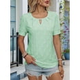 thumbnail image 4 of Blusas Casuales de Verano para Mujer, con Bordados Huecos, de Corta, Color Verde, Talla L, 4 of 9