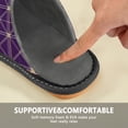 thumbnail image 6 of IAUYY Memory Foam House Slippers Suitable for Both Men and Women. Comfortable, Anti-Slip Plush Flat-Bottomed Slippers The Best Holiday Gift Purple Detail Elements, 6 of 9