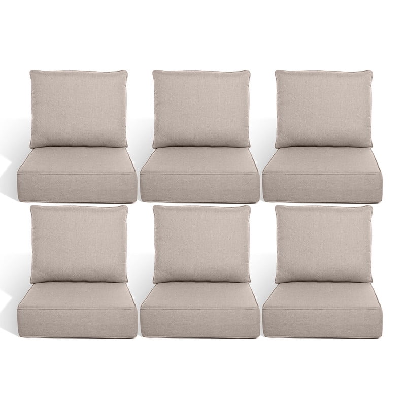 Gymojoy 22 in. x 24 in. x 6 in.Deep Seat Cushion Set, Olefin 12-Piece Deep Seating Outdoor Replacement Lounge Chair loveseat Sofa Cushion in Turquoise