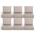 thumbnail image 2 of Gymojoy 22 in. x 24 in. x 6 in.Deep Seat Cushion Set, Olefin 12-Piece Deep Seating Outdoor Replacement Lounge Chair loveseat Sofa Cushion in Turquoise, 2 of 8