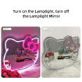 thumbnail image 3 of Interruptor de espejo táctil con luz Popular para baño, espejos decorativos irregulares, espejo Led moderno de pared de Hello Kitty, 3 of 4