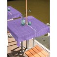 thumbnail image 2 of Square Outdoor Tablecloth with Umbrella Hole Lavender Burlap Texture Outside Table Cloth Waterproof Patio Table Cover Farmhouse Vintage Lavender Zipper Tablecloths for Picnic Party Camping 60x60 Inch, 2 of 8