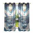 thumbnail image 6 of Yayeee Window Curtains Light Filtering 63"x42" Grommet Panel Pair Home Living Room Decor, Rolling Waves, 6 of 7