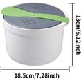 thumbnail image 2 of Microwave Rice Cooker, Dingrich 2L Microwave Rice Cooker Set with Rice Spoon Lid Strainer Steaming Pot Rice Cooke for Home Meal Prep Cooker (Green), 2 of 10