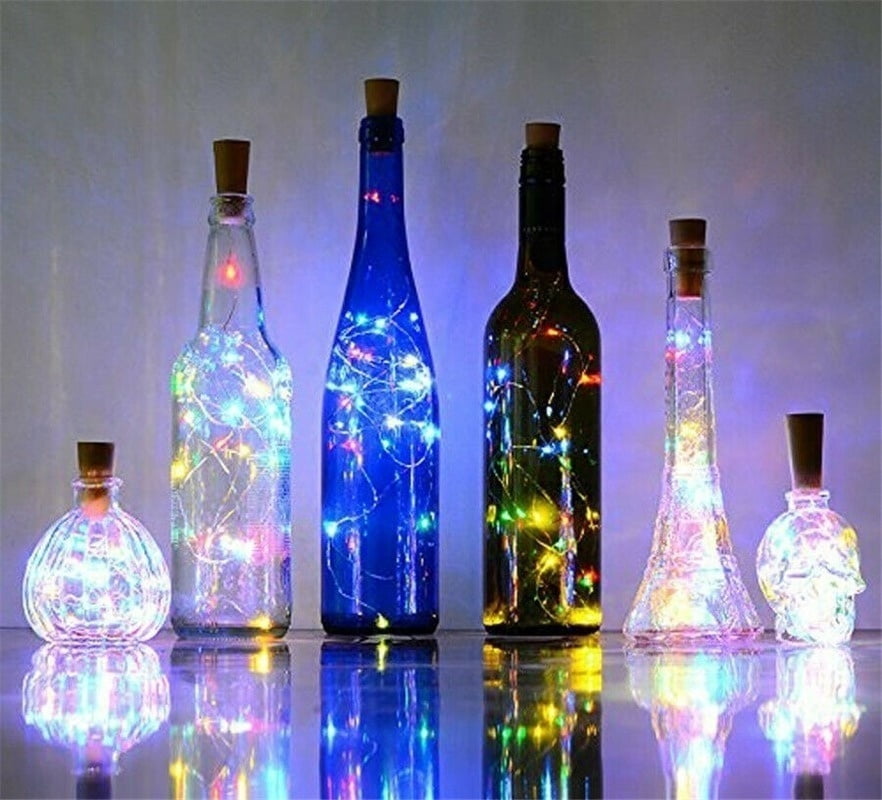 2M 20 LED Bottle Fairy String Lights Battery Cork Shaped Christmas Wedding Party 