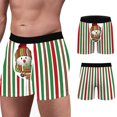 thumbnail image 1 of Calzoncillos bóxer cómodos para hombre, transpirables, con estampado digital navideño Pompotops qyievc3728, 1 of 7
