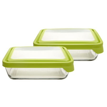UPC 781147921952 product image for Anchor Hocking 11-Cup Rectangular Food Storage Containers with Green TrueSeal Ai | upcitemdb.com