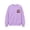 Purple, variant on Edvintorg Girls Sweatshirts Cute Printed Long Sleeve Loose Pullover Top Solid Color Crew Neck Casual Sweatshirt Little Girls Clothes Size 1-13