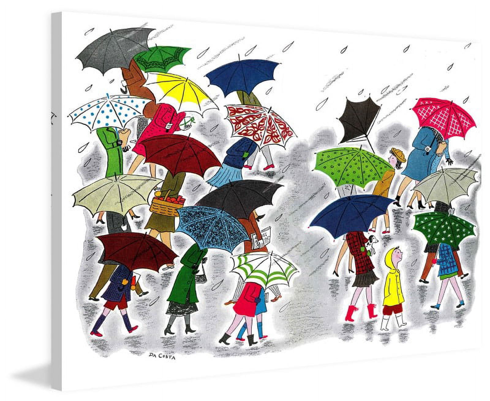Marmont Hill "Rainy Day" by Curtis Painting Print on Canvas