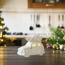 Xuniizn Table Top Christmas Tree, Ceramics Small Christmas Tree for Desk Decor, Mini Christmas Tree Ornaments for Office Decor, Christmas Decorations for Home, White