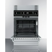24 Wide Gas Wall Oven, stainless steel/black