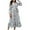 White, variant on Fesfesfes Women Gowns V-Neck Long Sleeve Bandage Print Party Fall Ankle Length Dress Plus Size $10