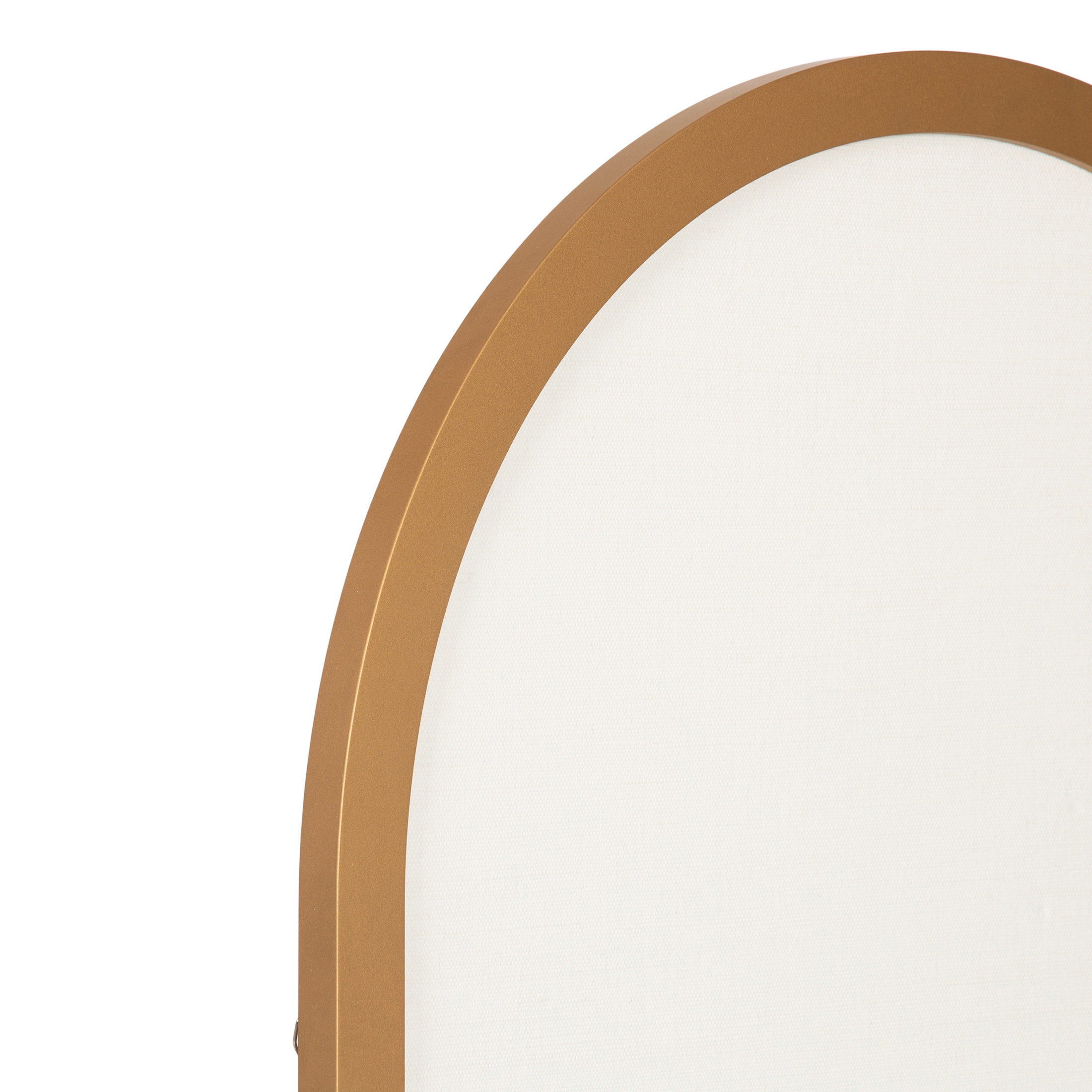 Kate and Laurel Holbrook Glam Framed Arch Fabric Pinboard, 24 x 36, Gold, Decorative Modern Arched Bulletin Board for Use as Vision Board or Wall Organization