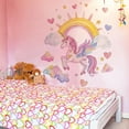 thumbnail image 2 of Rainbow Unicorn Wall Decals Unicorn Wall Stickers Rainbow wall decal Rainbow Balloon Clouds Unicorn Wall Stickers DIY Transparent Peel and Stick Baby Nursery Girls Bedroom Daycare Wall Decor, 2 of 9
