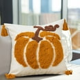 thumbnail image 6 of Pillow Covers under $5! Yannianjz Fall Pillow Covers, Farmhouse Pumpkin Decorative Throw Cozy Pillow Cover Fall Decorations Embroidered Fluffy Autumn Pillowcase for Home Indoor Sofa Bedroom, 6 of 9