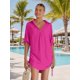 thumbnail image 2 of Traje de baño MOHHOM Coverup para mujer, traje de baño Rose Red S, 2 of 7