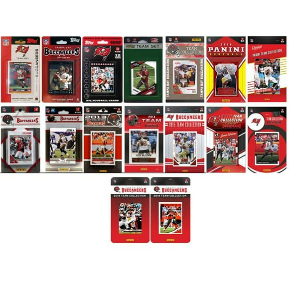 C&I Collectables NFL Tampa Bay Buccaneers 16 Different Licensed Trading Card Team Sets