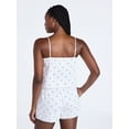 thumbnail image 4 of Joyspun Women's Poplin Cami and Shorts Sleep Set with Lace Trim, 2-Piece, Sizes XS-3X, 4 of 6