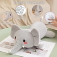 thumbnail image 3 of Peluche SQEQE con forma de elefante pesado de 60 cm y 1,4 kg para niños y adultos, 3 of 9