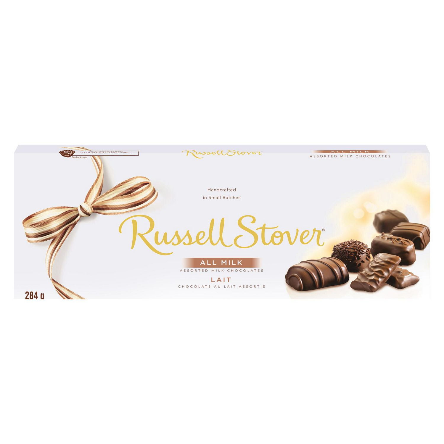 Chocolats au lait Russell Stover – Boîte-cadeau à ruban