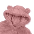 thumbnail image 4 of boobe Newborn Infant Baby Boys Girls Snowsuit Winter Coat Solid Bear Warm Fleece Hooded Footed Romper Jumpsuit Outfits, 4 of 5
