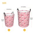 thumbnail image 3 of Cauagu pink Scarf bear for Laundry Basket,Collapsible Organizer Basket for Storage Bin Toy Bins Gift Baskets Bedroom Clothes Children Nursery Hamper -Medium, 3 of 7