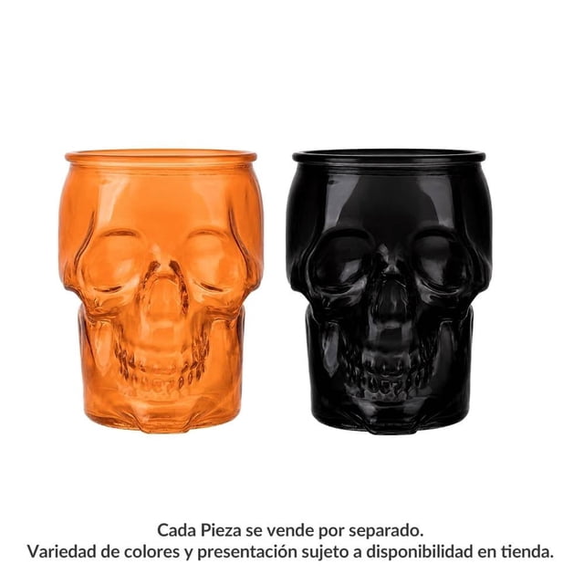 Vaso Vidrio Calavera Prichos Halloween Varios Modelos 1 Pieza
