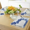 thumbnail image 4 of Ambesonne Blue Place Mats Set of 4, Orchid Bridal, Standard Size, Violet Blue White, 4 of 6