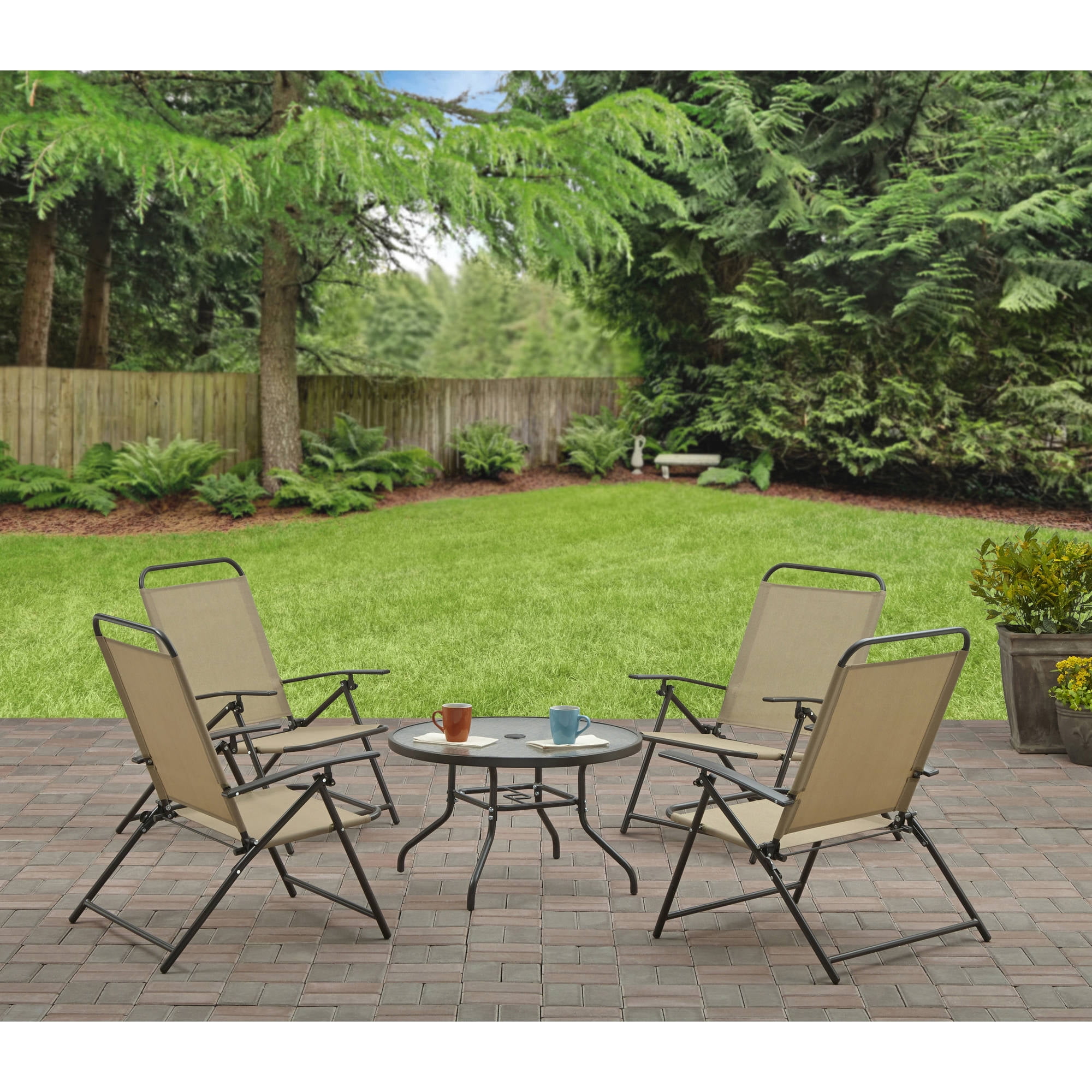 Mainstays Albany Lane 5Piece Folding Seating Set, Multiple Colors