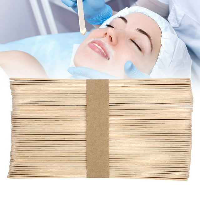 Bâton d'Épilation Stick Démaquillage Jetable Stick Démaquillage Stick Démaquillage Bois Stick Démaquillage Bois Outil d'Épilation Jetable Stick Démaquillage