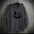 thumbnail image 5 of CQONEPT Men's Hoodies Drawstring Pullover Tops Fleece Lined Sweatshirts Fall Fashion Hooded with Pockets Dark Gray 2XL, 5 of 5