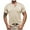 Beige, variant on JAKANYQ Men's Tees 2024 Summer Fashion Casual Slim Short Sleeved T Shirt Simple Stretchy
