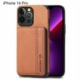 thumbnail image 2 of Card Holder Cover Flip Cell Phone Clip PU Card Slots Magnetic Shockproof phone case for iP14 Pro, 2 of 5