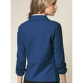 thumbnail image 4 of Made by Johnny Women's 3/4 Sleeve Blazer Open Front Cardigan Jacket Work Office Blazer M DENIM, 4 of 6