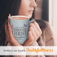 thumbnail image 3 of Christian Art Gifts Inspirational Microwave/Dishwasher Safe Ceramic Coffee & Tea Scripture Mug for Women: All Things Through Christ Encouraging Bible Verse, Cute Butterflies, Light Blue/White, 12 oz., 3 of 6