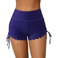 thumbnail image 1 of Charmo Women Scalloped Swim Shorts Drawstring Board Shorts Swimsuit Bottom, 1 of 7