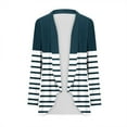 thumbnail image 7 of JUSLIO Striped Women Tops Relaxed Fit Casual Cardigans Fashion Long sleeve Cardigans Blue S, 7 of 7